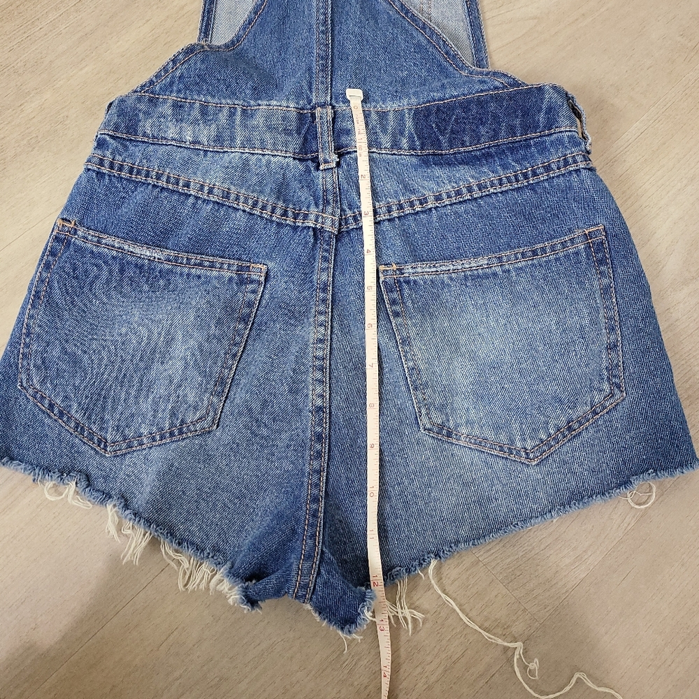 💯 cotton Bootie short jean overalls - Picture 9 of 13